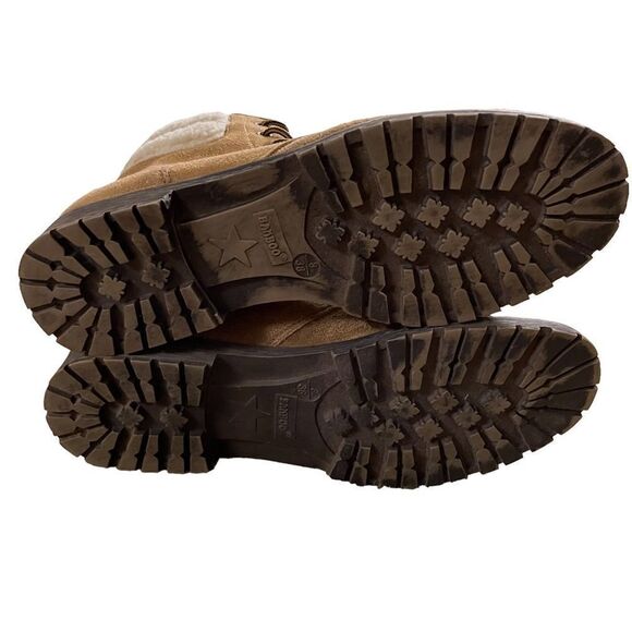 Bamboo ~ Tan Suede Boots with shearling accent ~ size 8 - Picture 9 of 12